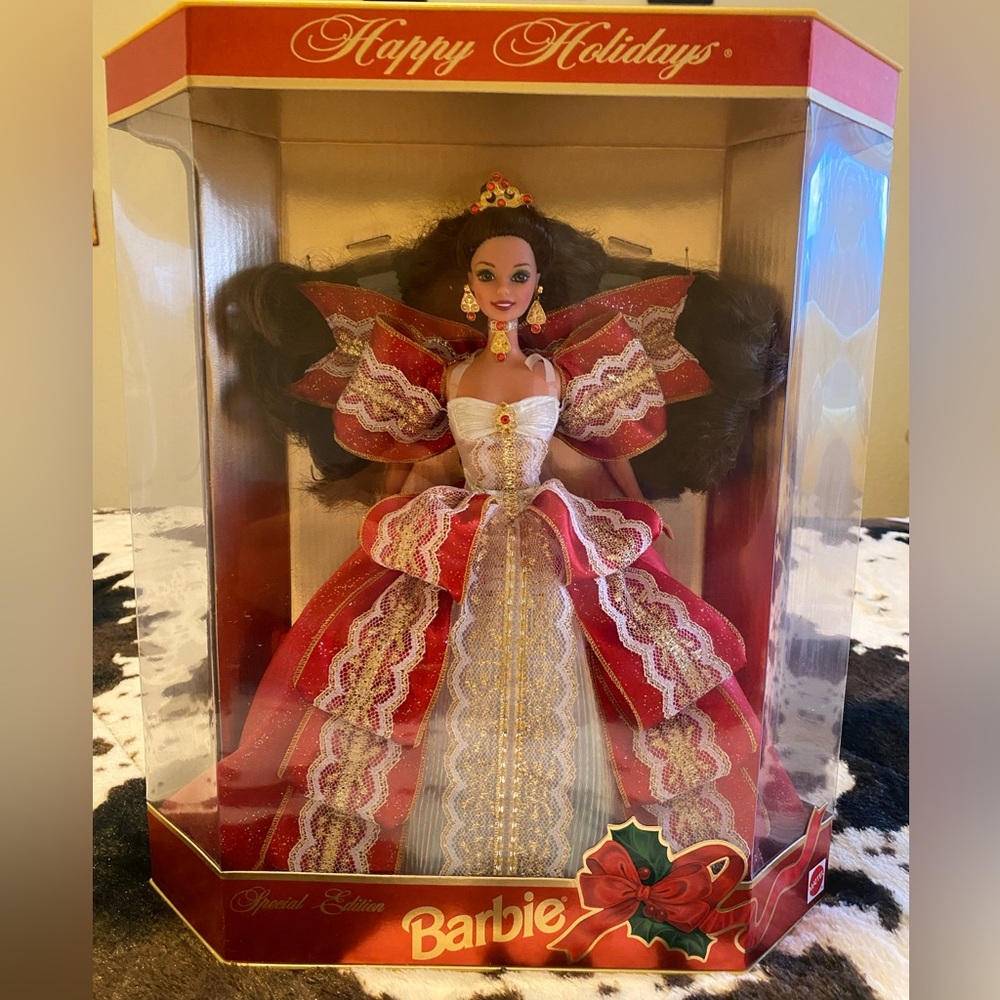 1997 Happy Holidays Barbie vintage rare green eyes